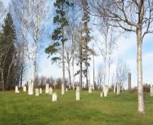Showing overview of cemetery; PEI Genealogical Society, 2007