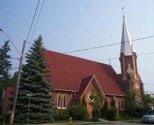 This photo features one of the steeply pitched gable roofs, circa 2004.; Township of Centre Wellington