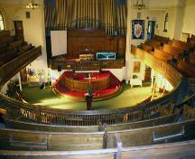 Interior view of the Bethlehem Aboriginal Fellowship Church, Winnipeg, 2007; Historic Resources Branch, Manitoba Culture, Heritage, Tourism and Sport, 2007