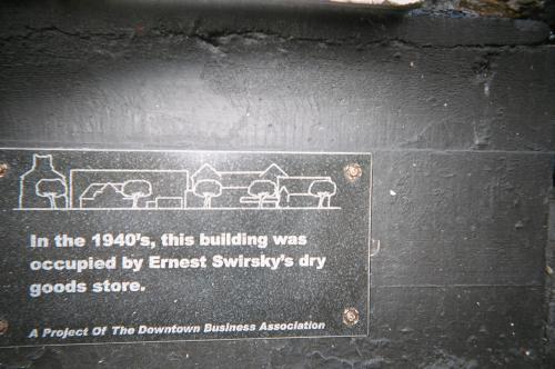 View of commemorative plaque.