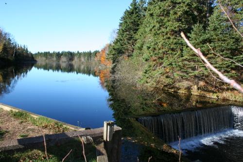 Showing dam and Montague River