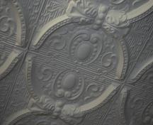 Tin Ceiling detail of the H.P. Tergesen and Sons General Merchant, Gimli, 2004; Historic Resources Branch, Manitoba Culture, Heritage and Tourism, 2004
