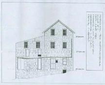 Featured is the east elevation of Phoenix Mill.; C. James, 1982.