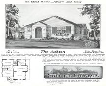 Plan du modèle Ashton, Aladdin Company, catalogue 1938, page 10; Clarke Historical Library, Central Michigan University
