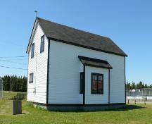 View of Bay Roberts Railway Station showing the protruding bay, Bay Roberts, NL. Picture taken July 2009.; HFNL/Andrea O'Brien 2009