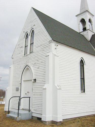View of the south transept of the church