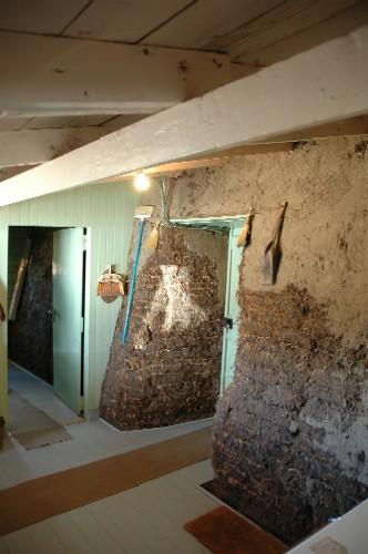 exposed sods framing the rear entrance