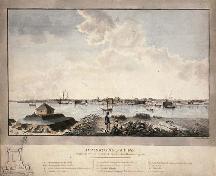 Watercolour of Fort Saint-Jean in 1779, showing a plan of the fort in the bottom left corner.; Library and Archives Canada / Bibliothèque et Archives Canada, C-001507, 1779.