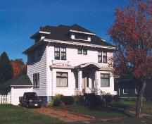 Showing south and west elevations; MacNaught History Centre and Archives, A. Cormier Collection, 104.001