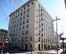 Façades secondaires - du sud-ouest de l'édifice Marshall-Wells, Winnipeg, 2006; Historic Resources Branch, Manitoba Culture, Heritage, Tourism and Sport, 2006