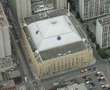 Vue aérienne de Maple Leaf Gardens.; Parks Canada/Parcs Canada, 1999.