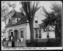 Historic photograph (ca. 1890), front and western elevation, 14 Albert Street, Bridgetown, NS.; Courtesy of the Bridgetown and Area Historical Society.
