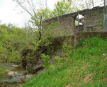 Featured is the position of the ruins on the banks of Credit River.; Paul Dubniak, 2008.
