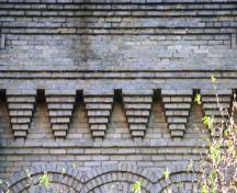 Brick detail of the Swiss Building, Winnipeg, 2006; Historic Resources Branch, Manitoba Culture, Heritage and Tourism, 2006