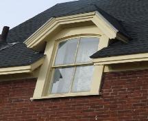 Dormer detail, Pugwash Train Station, Pugwash, Nova Scotia; Heritage Division, NS Dept. of Tourism, Culture and Heritage, 2009

