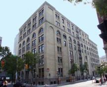 Vue d'ensemble - du nord-ouest du bâtiment R.J. Whitla et compagnie, Winnipeg, 2008; Historic Resources Branch, Manitoba Culture, Heritage and Tourism, 2008