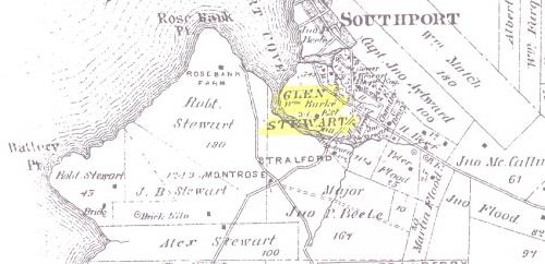 Location of William Burke's Glen Stewart Farm