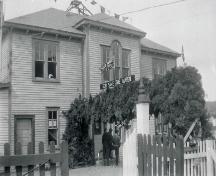 Historic photo of Fogo Courthouse and Public Building, Fogo, NL. Photo taken circa 1950. ; Town of Fogo 2009