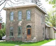 Of note are the decorated soffit and frieze.; City of Brantford, 2003.