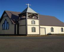 The Church of Ascension rests at the top of a hill overlooking the fishing village of North Head where the ferry docks.; Grand Manan Historical Society