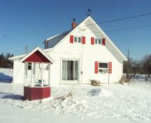 This image shows the Bancroft House in the winter of 2010 with the well in the foreground; Grand Manan Historical Society