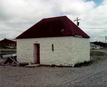 Primary elevations of the Jail, Norway House, ca. 1985; Historic Resources Branch, Manitoba Culture, Heritage and Tourism, 1985