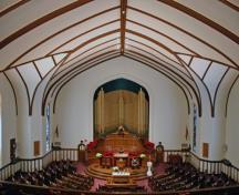 Intérieur de l'église unie de Westminster, Winnipeg, 2007; Historic Resources Branch, Manitoba Culture, Heritage and Tourism, 2007