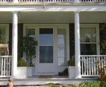 This photograph shows the front entranceway of the residence, 2009; Town of St. Andrews