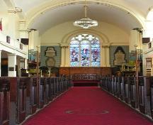 Interior looking towards altar, St. Paul's Church, Halifax, 2005.; Heritage Division, NS Dept. of Tourism, Culture and Heritage, 2005.