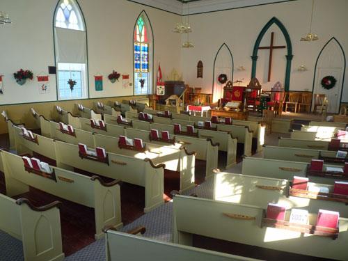 Église unie de Hillsborough - Intérieur