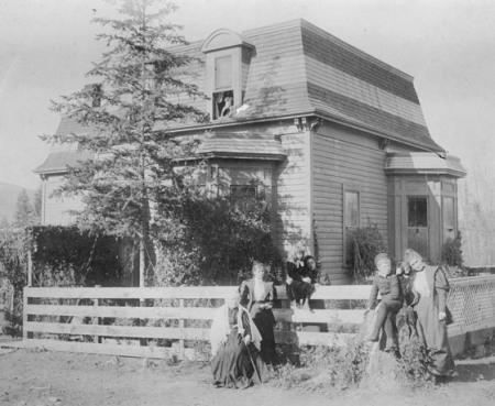 Oblique view of front elevation, 1893