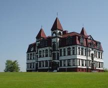 Lunenburg Academy, Old Town Lunenburg, from the Lunenburg Cemetery, 2004; Heritage Division, Nova Scotia Department of Tourism, Culture and Heritage, 2004