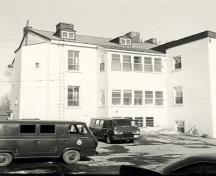 General view of Sewell House, showing the rear two-storey addition, 1969.; Parks Canada Agency / Agence Parcs Canada, 1969.