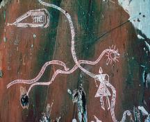 View of the petroglyphs at Kejimkujik National Historic Site of Canada.; Parks Canada Agency / Agence Parcs Canada.