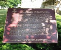 Detail view of Chapel of St. James-the-Less, showing the commemorative plaque.; Chapel of St. James-the-Less, Alan Brown, July 2006.