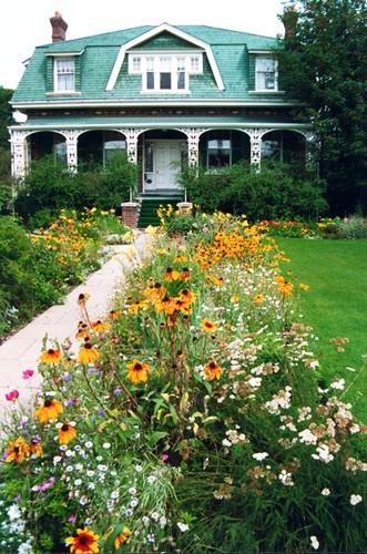 View of Jesse Ashbridge House and gardens, 1990s