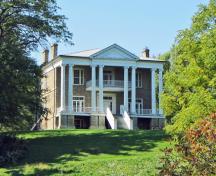 General view of Willowbank, showing the house with its Classical Revival styling, 2011.; Willowbank, Sean Marshall, October 2011.