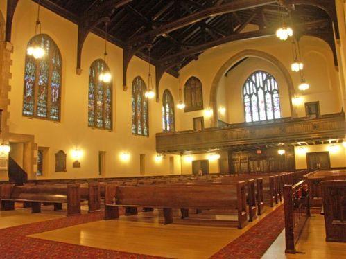 View towards the rear of the sanctuary