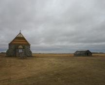 Vue contextuelle - de l'ouest de l'église presbytérienne Breadalbane, région de Kenton, 2012; Historic Resources Branch, Manitoba Culture, Heritage and Tourism, 2013