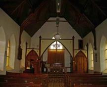 Intérieur de l'église anglicane St. Mary et St. Alban's, Kaleida, 2011.; Historic Resources Branch, Manitoba Culture, Heritage and Tourism, 2011