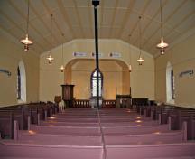 Interior view of St. Peter, Dynevor Old Stone Church, East Selkirk area, 2006; Historic Resources Branch, Manitoba Culture, Heritage & Tourism, 2006