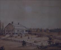 Painting of Alwington Manor; New Brunswick Museum