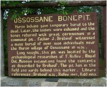 Sites Ossossane; Parks Canada / Parcs Canada