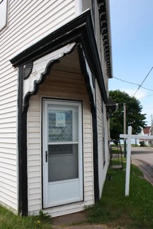 Southwest corner door