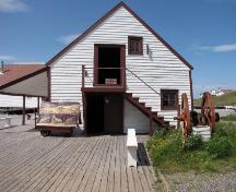 View of the main façade of Pork Store, Battle Harbour, NL.; © HFNL 2009