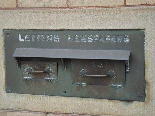 Letter drop box at the Old Post Office