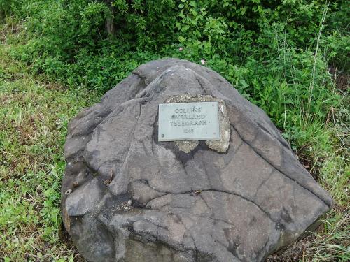 Plaque, "Collins Overland Telegraph 1865"