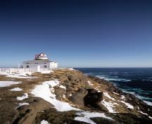 General view of Cape Spear (Old) Lighthouse with its prominent location where it served as a landfall light on Cape Spear, on the Atlantic Ocean, 2004; Parks Canada Agency | Agence Parcs Canada, H.01.13.01.10.21.