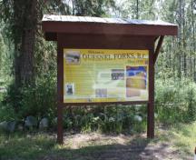 Quesnel Forks sign, 2000. Photographer: Marie Elliott; BC Heritage Branch, courtesy Marie Elliott