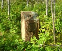 Heartz memorial stone and plaque; Province of PEI, C Stewart 2011